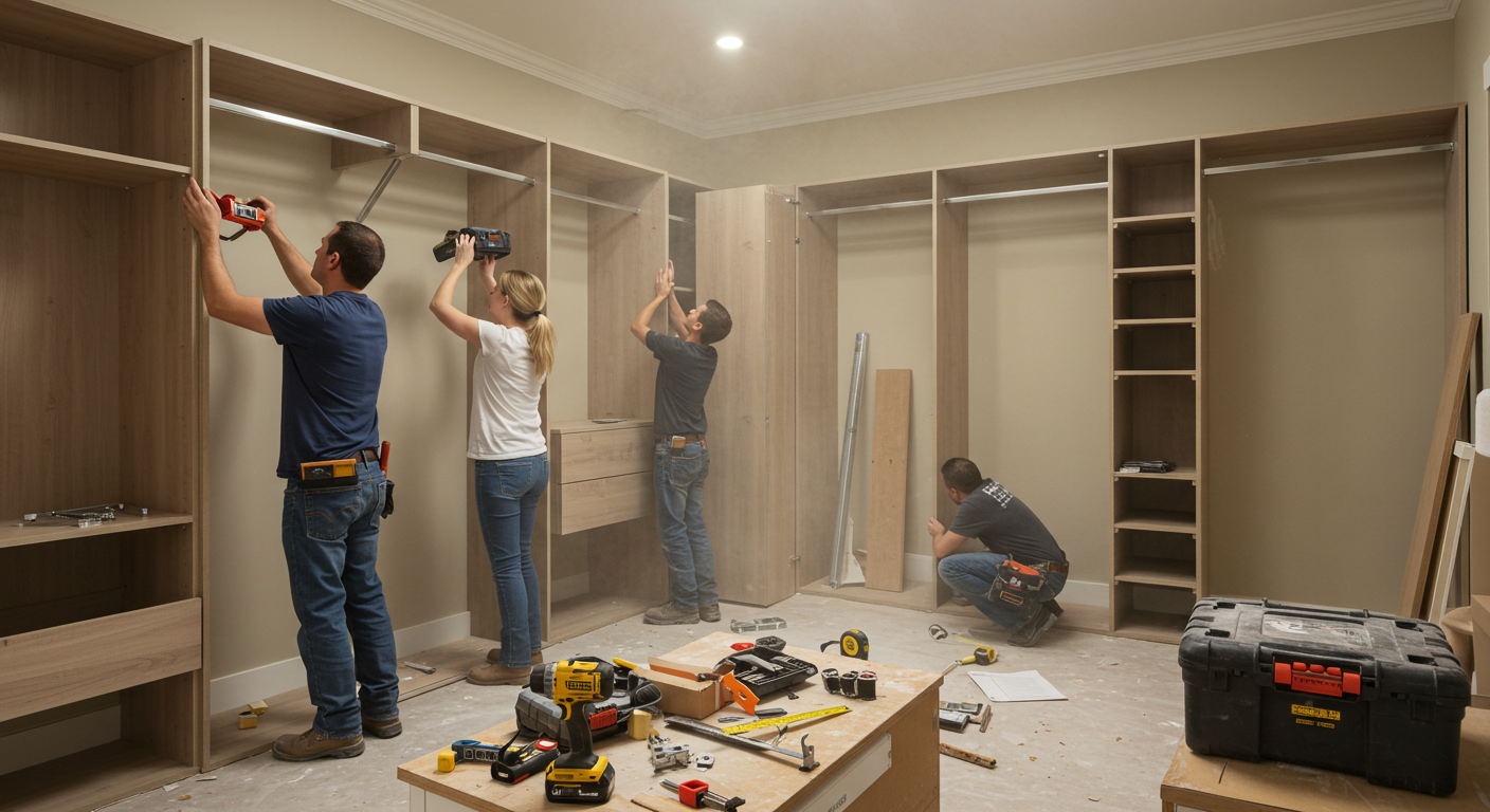 build a walk in closet in bedroom