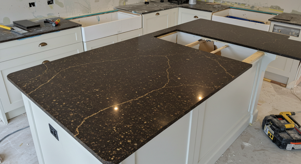Custom made quartz countertops